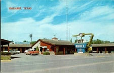 1950'S. XIT RANCH MOTEL. DALHART, TX. POSTCARD xz6