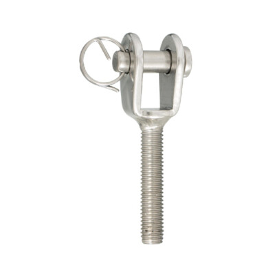 Mini Gabel mit Gewinderechts/links Edelstahl A4 AISI316 Rostfrei