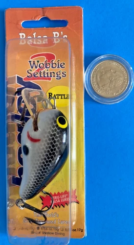 NEW NOS Bagley’s B2 CRANKBAIT BAGLEY LURE BALSA B 2 SQUARE LIP PEARL SHAD WOBBLE