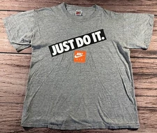Vintage 90s Nike Just Do It Box Logo BOGO Spellout Made In USA Tee Shirt Size L