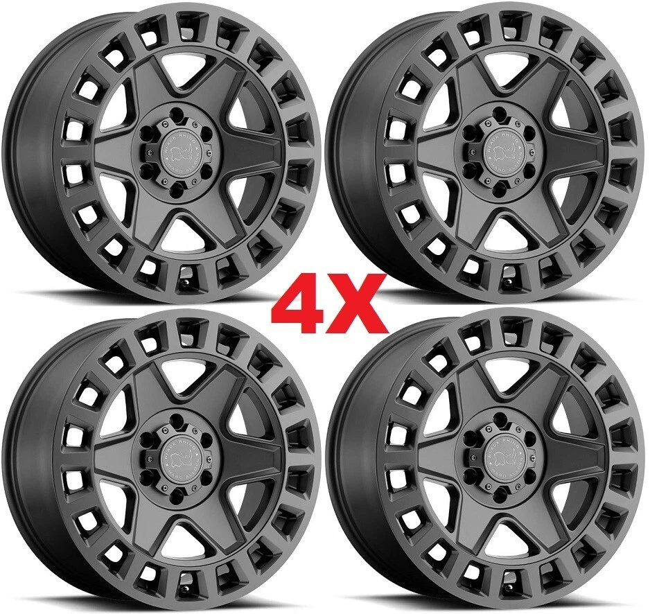 18 GUNMETAL OFF ROAD WHEELS TIRES RIMS 33 12.50 18 BLACK RHINO GRAY GREY MUD - Image 2 of 4