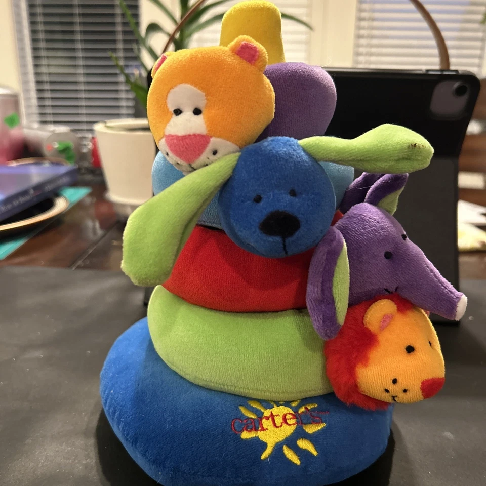 Carters Kids II Plush Stackable Animals Ring Set - Image 2 of 4