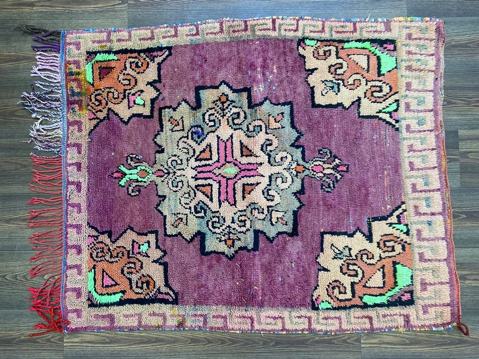 Gorgeous Vintage Rug Smal PinK Rug Cozy Hallway Rug,Living Room Accents,  3x4 ft - Image 3 of 4