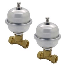 2 x Shock Arrestor 0.16 Litre Potable Mini Expansion Vessel & 15mm Tee (2 Pa