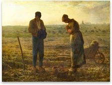 Jean Francois Millet The Angelus Canvas Art Painting Poster Reproduction