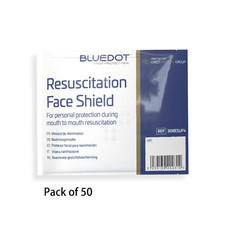 Resuscitation Face Shield Foil Pack of 50