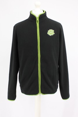 HOME GROW HENRY FLEECEJACKE HERREN SCHWARZ GRÜN BLUMEN UVP £75 AD