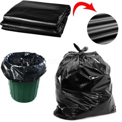 Bin Bags Heavy Duty Black 160 Gauge/200 Gauge Bin Liners