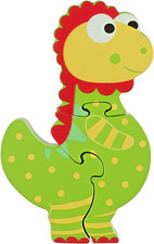Dinosaur Wooden Jigsaw Puzzle Game and Toy for Children aged 1-3 Years old NEW
