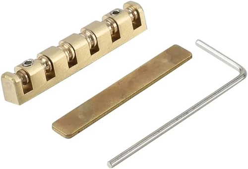 Electric Guitar Brass Nut 42Mm Height Adjustable Brass Roller Nut Guitar Nut 6 S