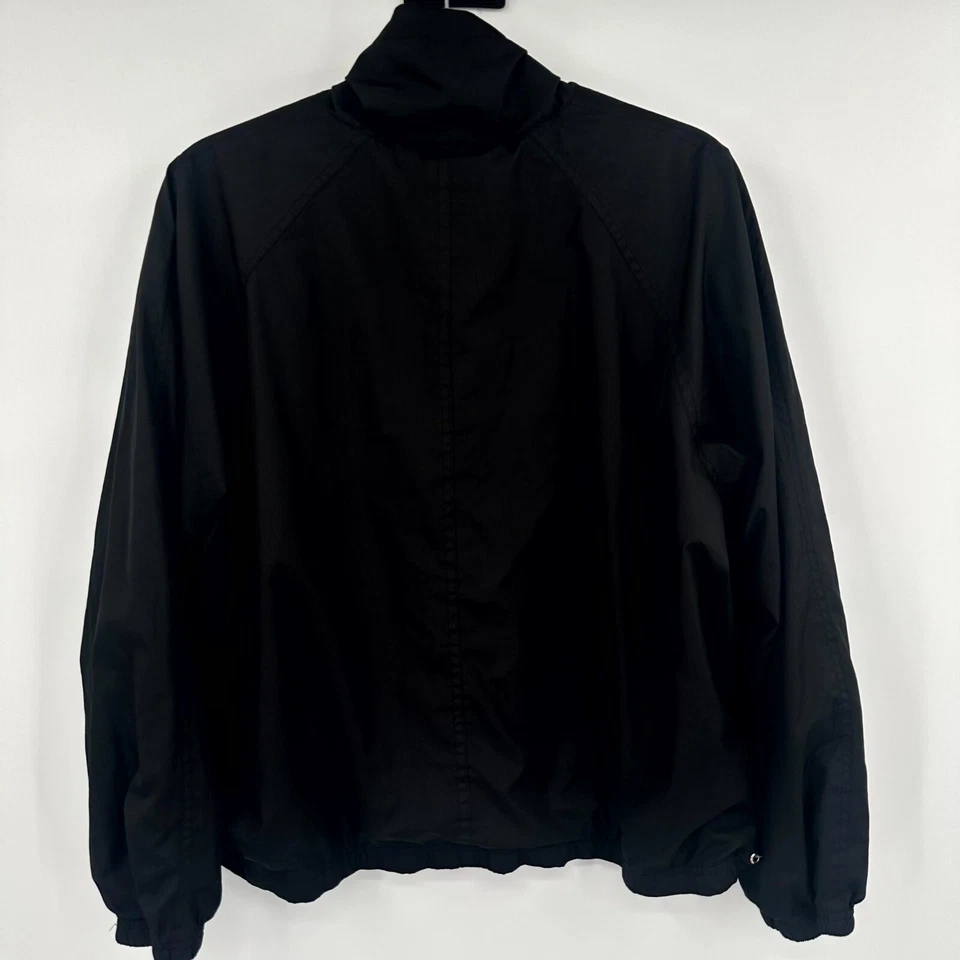 Chaqueta cortavientos deportiva Oleg Cassini para mujer XL negra bolsillos debajo de los brazos regular Foto 2 de 4