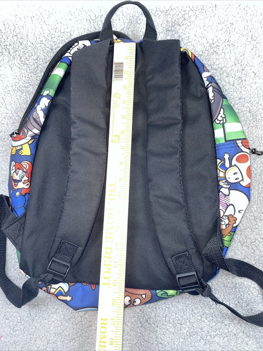 Mario Backpack Super Mario 16 Inches Large Backpack With Lunch Bag