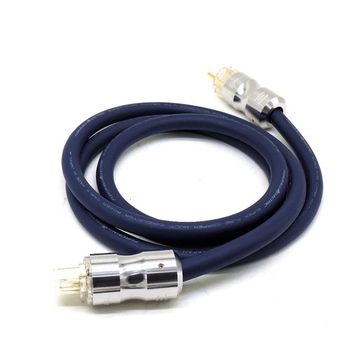 Hi End 7N Copper SCHUKO Power Cable Gold plated EU power plug cable For