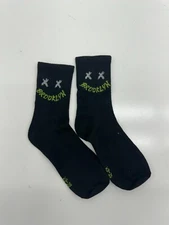 Brooklyn Black Graphic Print Crew Socks Boys One Size
