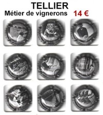 Série de 9 capsules de champagne TELLIER "Métier de Vignerons"