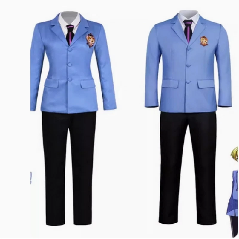 Anime Ouran High School Host Club Tamaki Suoh Escuela Juegos con disfraces Conjunto Uniforme Foto 3 de 4