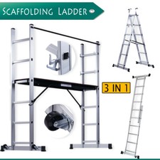 Aluminium Working Scaffold Scaffolding Tower Step Ladder Platform 3-1 UK