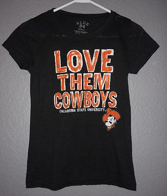 Oklahoma State Cowboys Blue 84 NCAA Women's Burnout T-Shirt Small