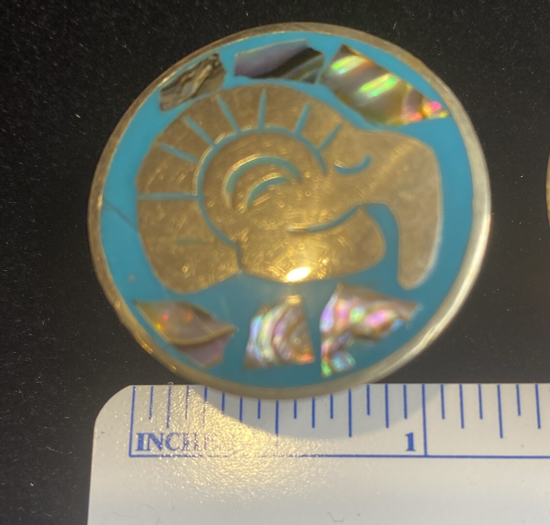 Boutons De Manchette Vintage Argent Alpaga Mexicain Et Nacre