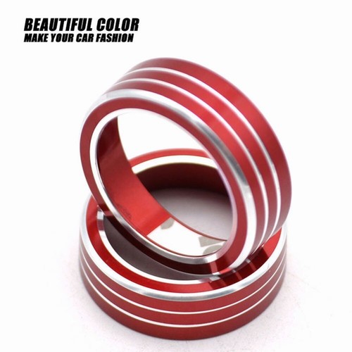 Red Aluminum Center Console AC Switch Ring Cover Trim For Honda Civic 2016-2021 - Picture 6 of 6