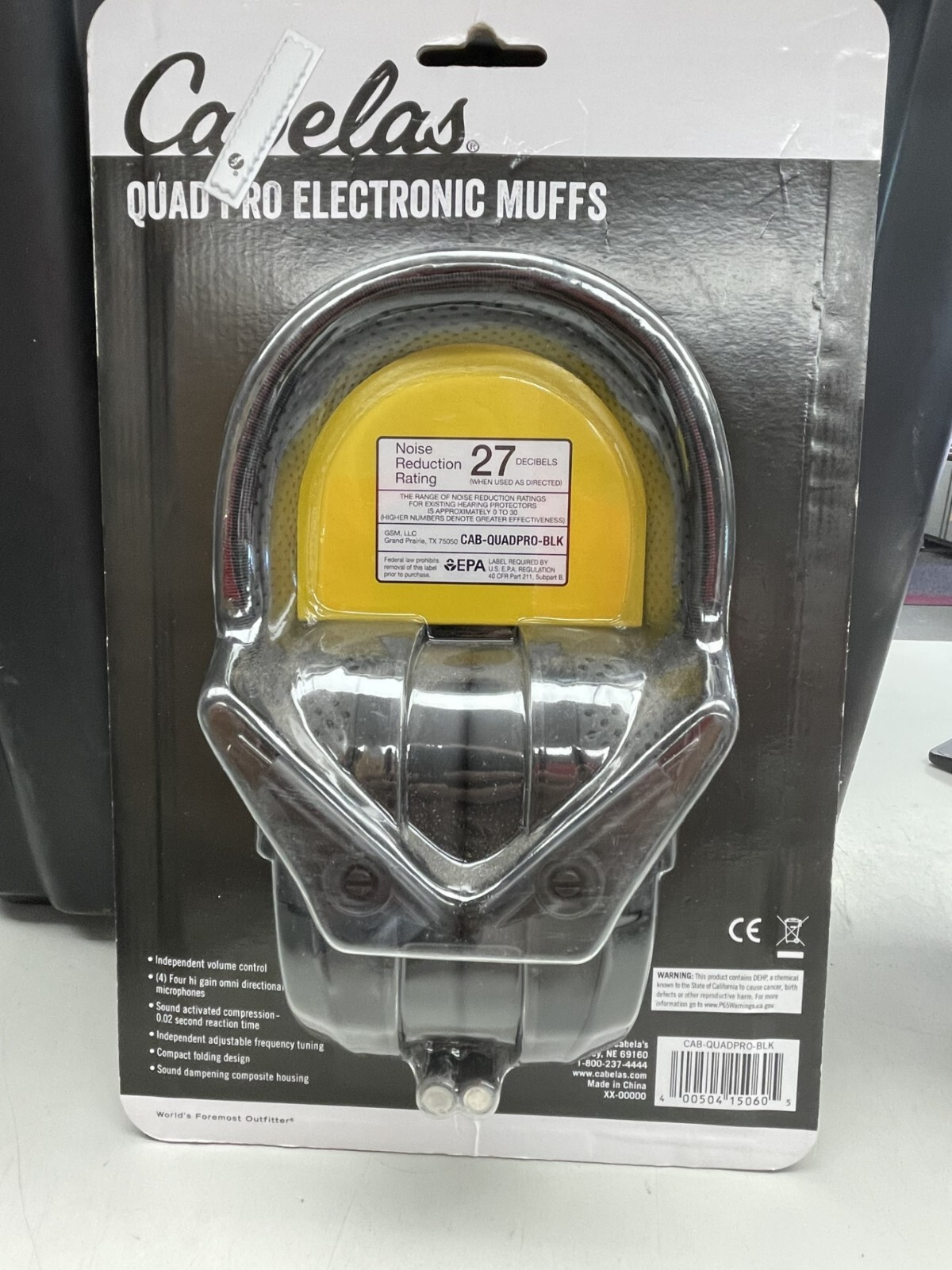 Cabela's Quad Pro Electronic Ear Muffs W 4 Omni Directional Micrphones for sale online eBay