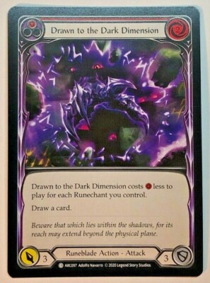 Flesh And Blood Arcane Rising Drawn to the Dark Dimension (Red) ARC097  Unlimited | eBay