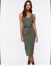 Forever 21 Olive Dress Sweater Spring Xs