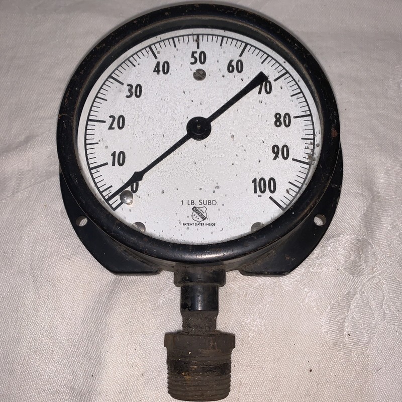 Vintage Pressure Gauge Ashcroft 0-100 Steampunk 4 1/2” Face