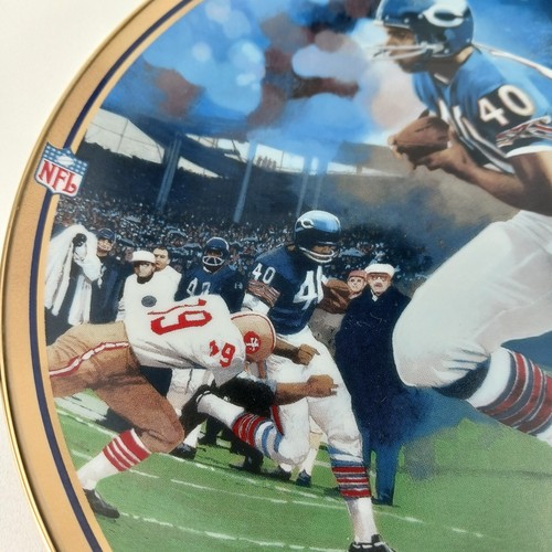 1997 Gale Sayers Bradford Exchange Collector Plate Sayers Six Touchdown Game - Imagen 7 de 20