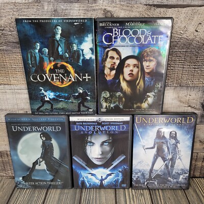 Underworld Collection 5 DVD Lot: Evolution Lycans Covenant Blood & Chocolate EUC