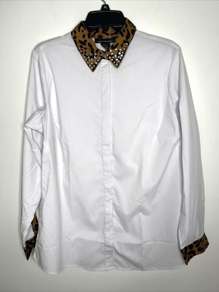 Ashley stewart top white blouses