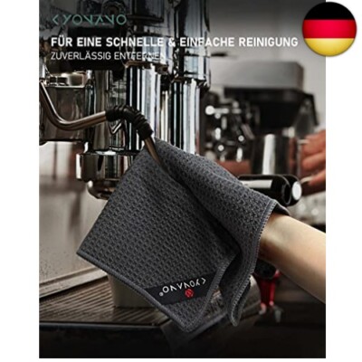 Barista Reinigungstücher – 4 Stück Mikrofaser – Perfekt Für Kaffeemaschinen, Dampfstäbe & Arbeitsflächen