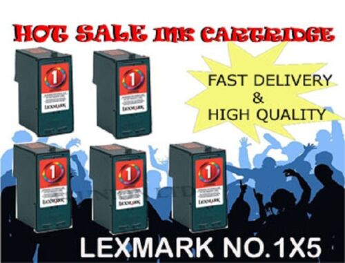 5 x Lexmark No 1 18C0781 Ink Cartridge for lexmark printer - Picture 1 of 1