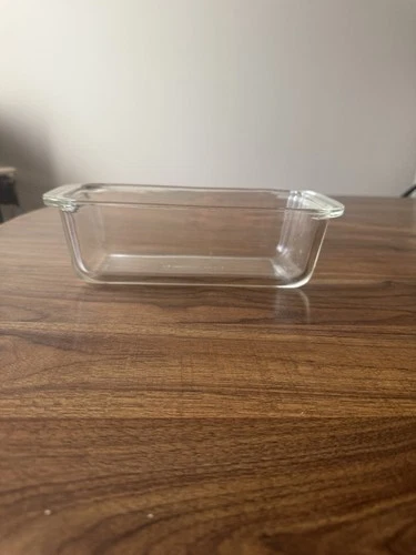 PYREX 1960's Vintage 213 Clear Glass Loaf Pan - 8.5 x 4.5 x 2.5 inch Baking Dish