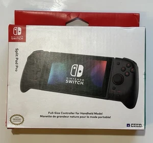 HORI Couper la plaquette Pro Effacer noir - Contrôleur pleine taille pour Nintendo Switch - NIB