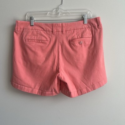 Southern Tide Shorts Womens 12 Coral Chino Twill Flat Front Summer Prep Logo