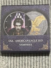 AMERICAN EAGLE DRACULA Vampires 1 Oz Silver Coin $1 USA 2023 #112 If 300