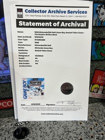 1996 Nintendo Game Boy Star Wars: The Empire Strikes Back Oval SOQ Graded CAS 90