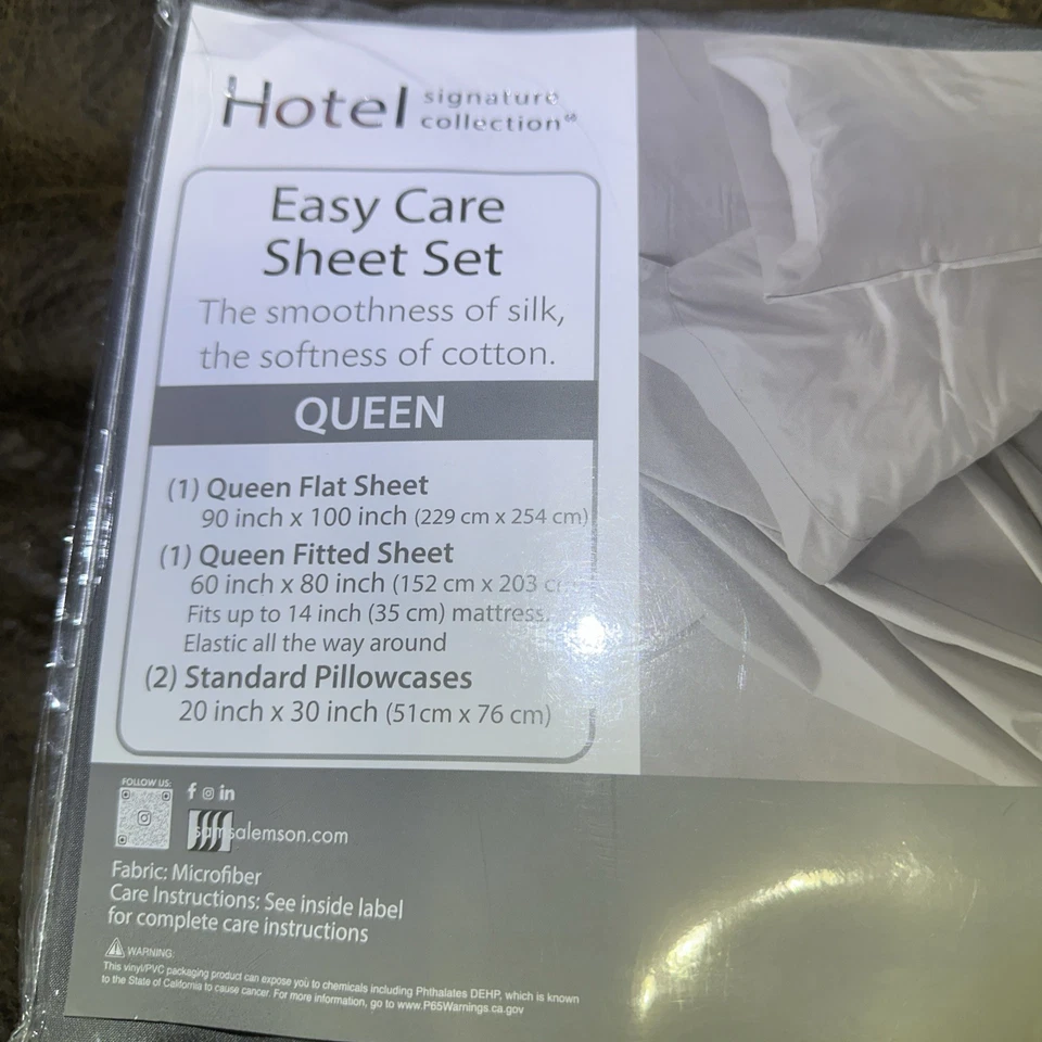 Hotel Signature Collection Gray 4 Piece Queen Sheet Set - Image 2 of 3