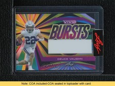 2023 Leaf Vivid Bursts Pre-Production Proof Unsigned 1/1 Deuce Vaughn READ 0c6