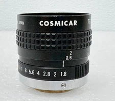 Pre Owned | Cosmicar 1:1.8 25mm Television Lens Only - Black