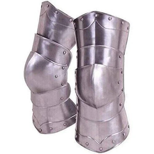 Médiévale Armor Genou Knight Protection Jambe Métal Jeu de Rôle Avec Costume - Photo 6 sur 6