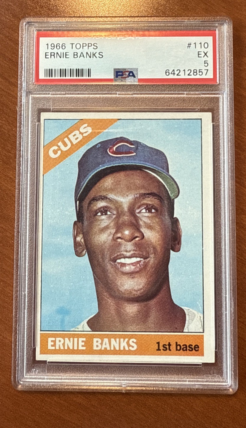 1966 Topps #110 Ernie Banks PSA 5 Chicago Cubs HOF