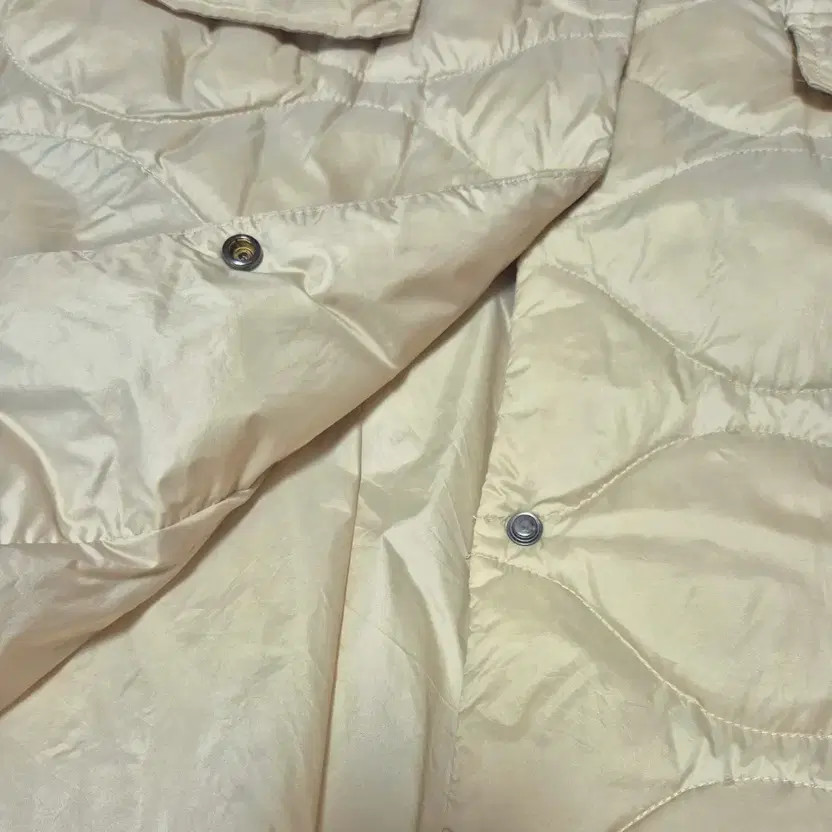 Down Feather Lightweight Padding Jacket Beige Med… - image 2