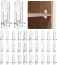 32 PCS Cabinet Shelf Clips 5mm, 3/4" Kitchen Clips, Cabinet...