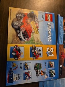 Lot of Lego 3 in 1 creator manuals 60156, 31040,31028 vehicle themed