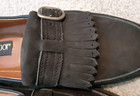 BrassBoot Black Dress Shoes Suede Loafer slip on Men's Size 7.5 Made in Italy — photo 2