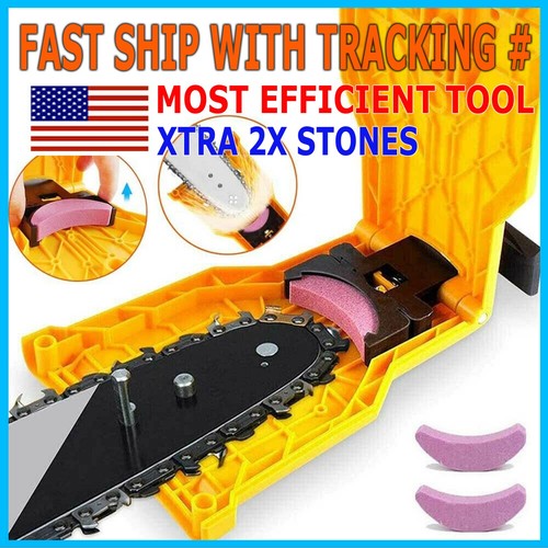 3PC Fast Chainsaw Chain Sharpening Jig Portable Drill Crank Sharpener ...