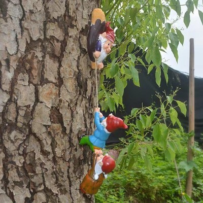 Dwarf decoration ornaments home garden outdoor hanging tree trunk ornaments