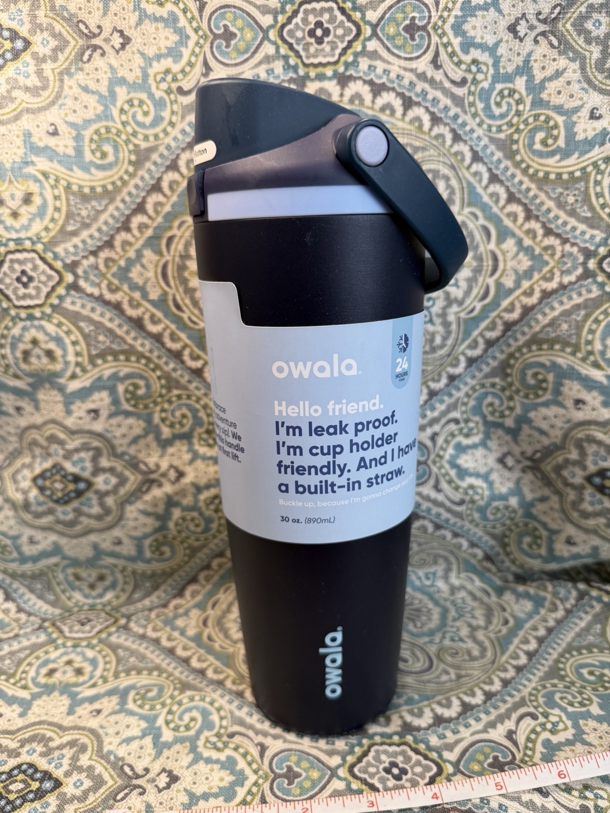 Built-in Straw Bpa Free Dark Blue Plastic